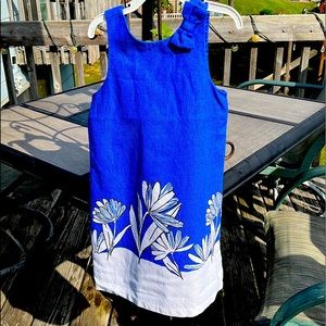 Janie and Jack Blue Flower Dress size 7